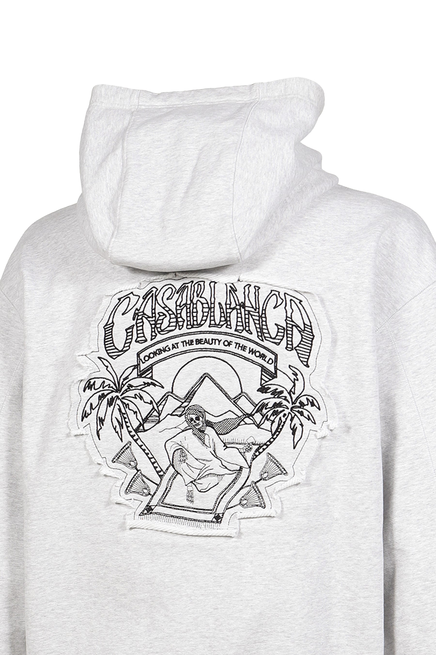 MAGIC CARPET APPLIQUE CLASSIC HOODIE / GREY