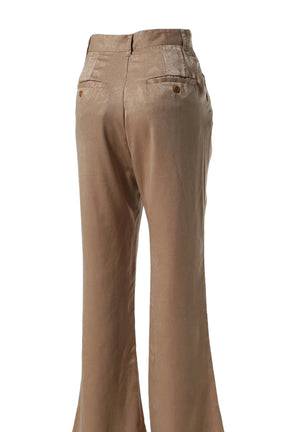 SATIN BELL BOTTOM PANTS