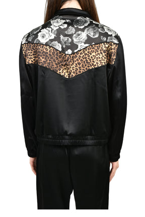 CHEETAH ROSE TRACK JACKET / BLK CHEETAH ROSE