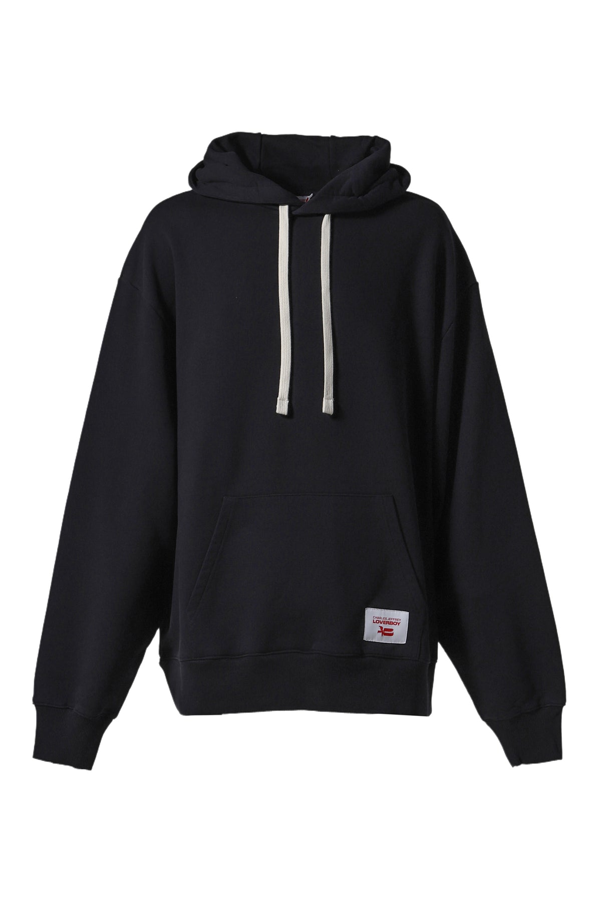 LABEL EARS HOODY / BLACK