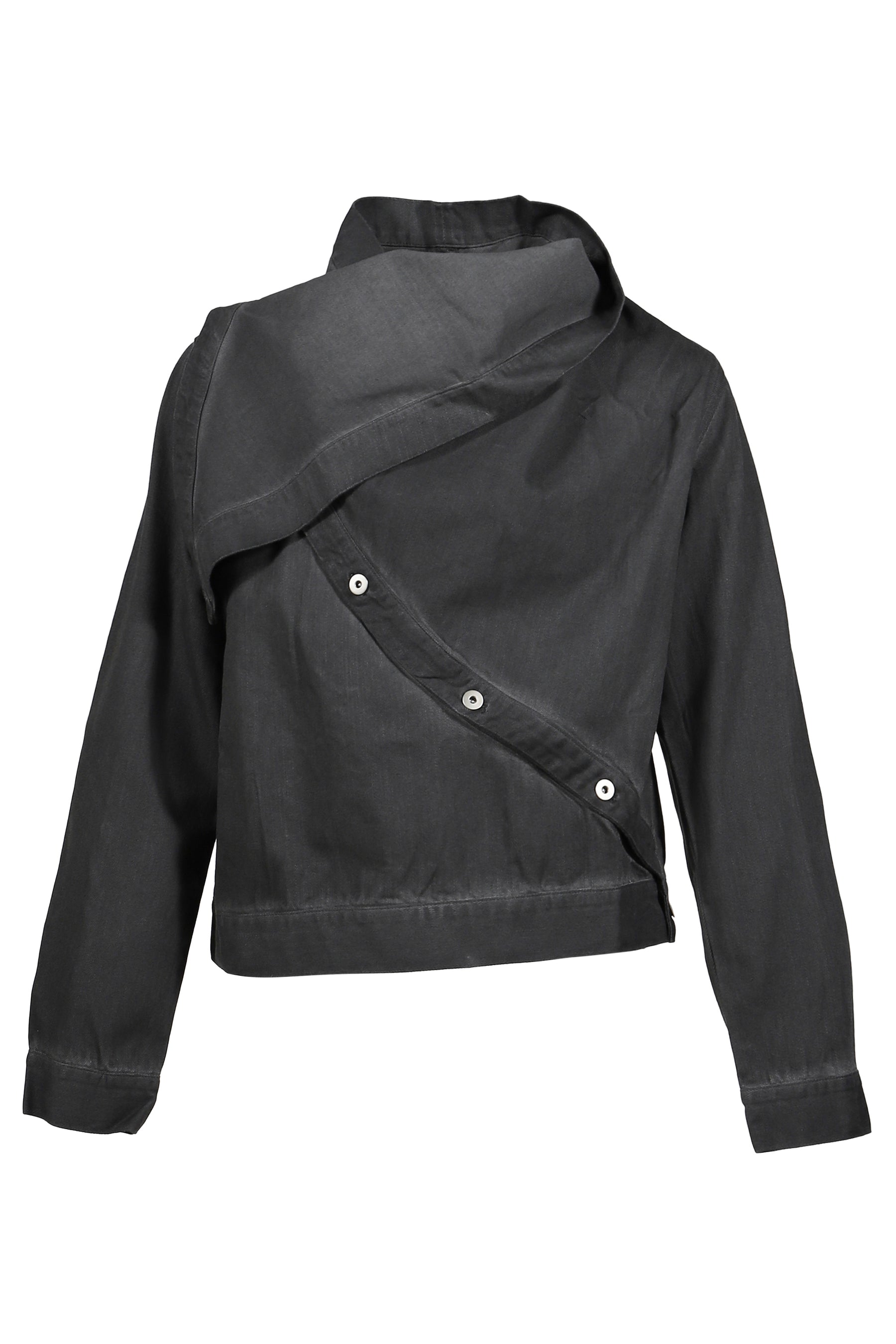 SPRIAL DENIM JACKET / DARK GRAY