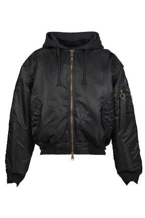 RECONSTRUCTED BOMBER JACKET / BLK