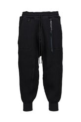 WAFFLE WIDE PANTS / BLK