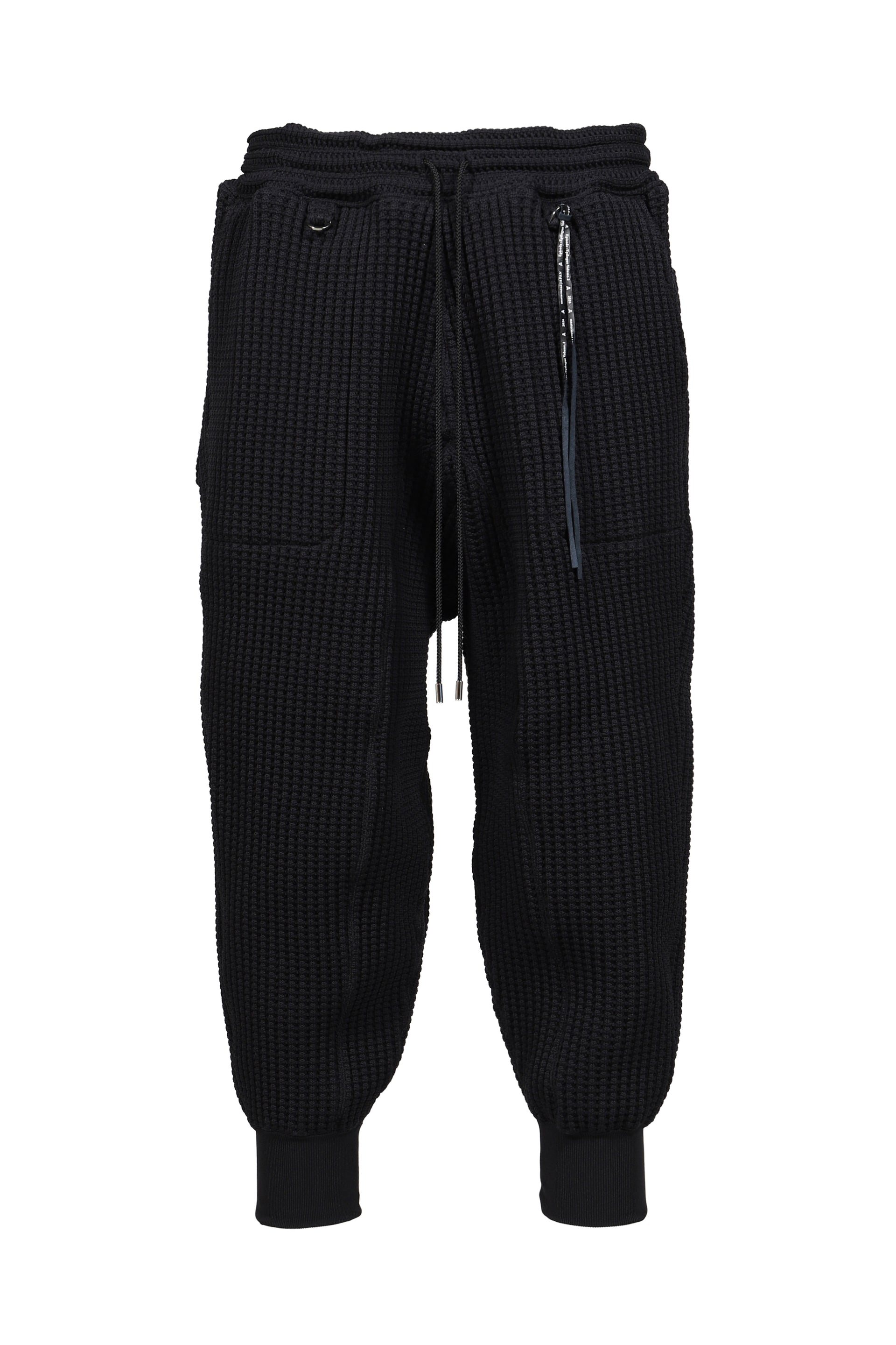 WAFFLE WIDE PANTS / BLK