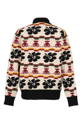 HIBISCUS CARDIGAN / RICE WHT