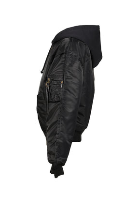 RECONSTRUCTED BOMBER JACKET / BLK
