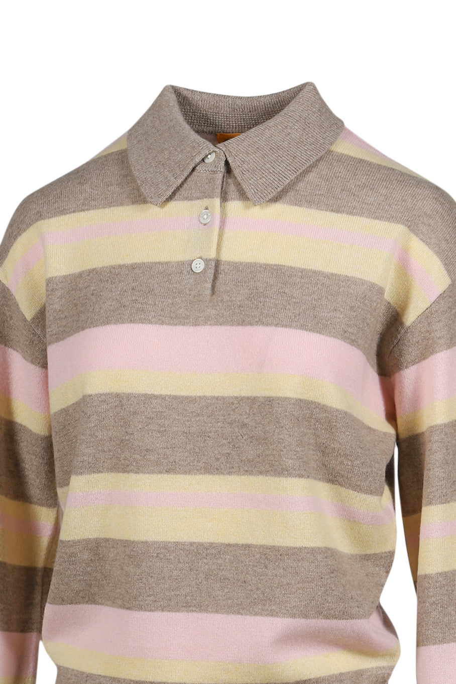 COLLEGIATE STRIPE POLO / TAUPE COMBO
