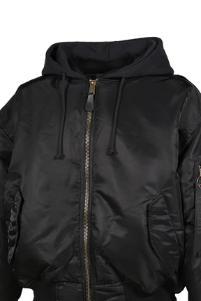 RECONSTRUCTED BOMBER JACKET / BLK