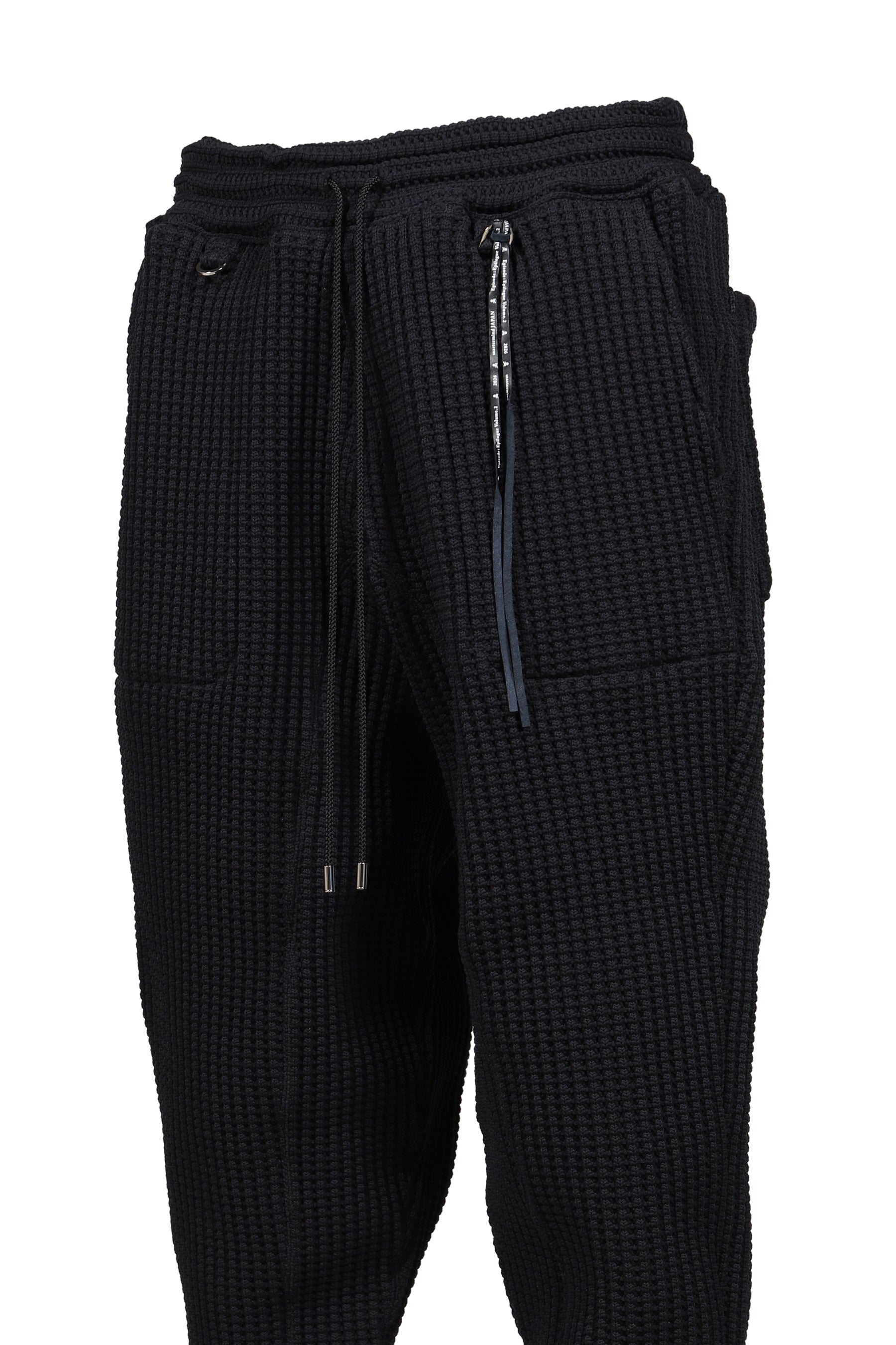 WAFFLE WIDE PANTS / BLK