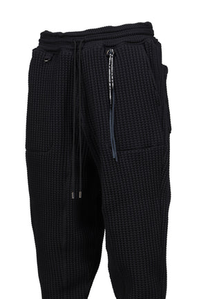 WAFFLE WIDE PANTS / BLK