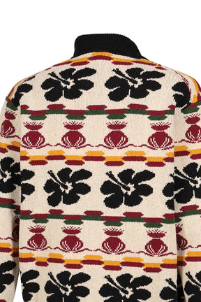 HIBISCUS CARDIGAN / RICE WHT