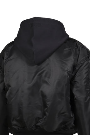 RECONSTRUCTED BOMBER JACKET / BLK