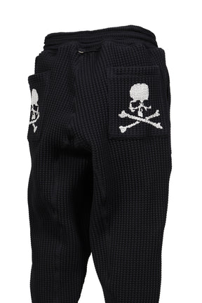 WAFFLE WIDE PANTS / BLK