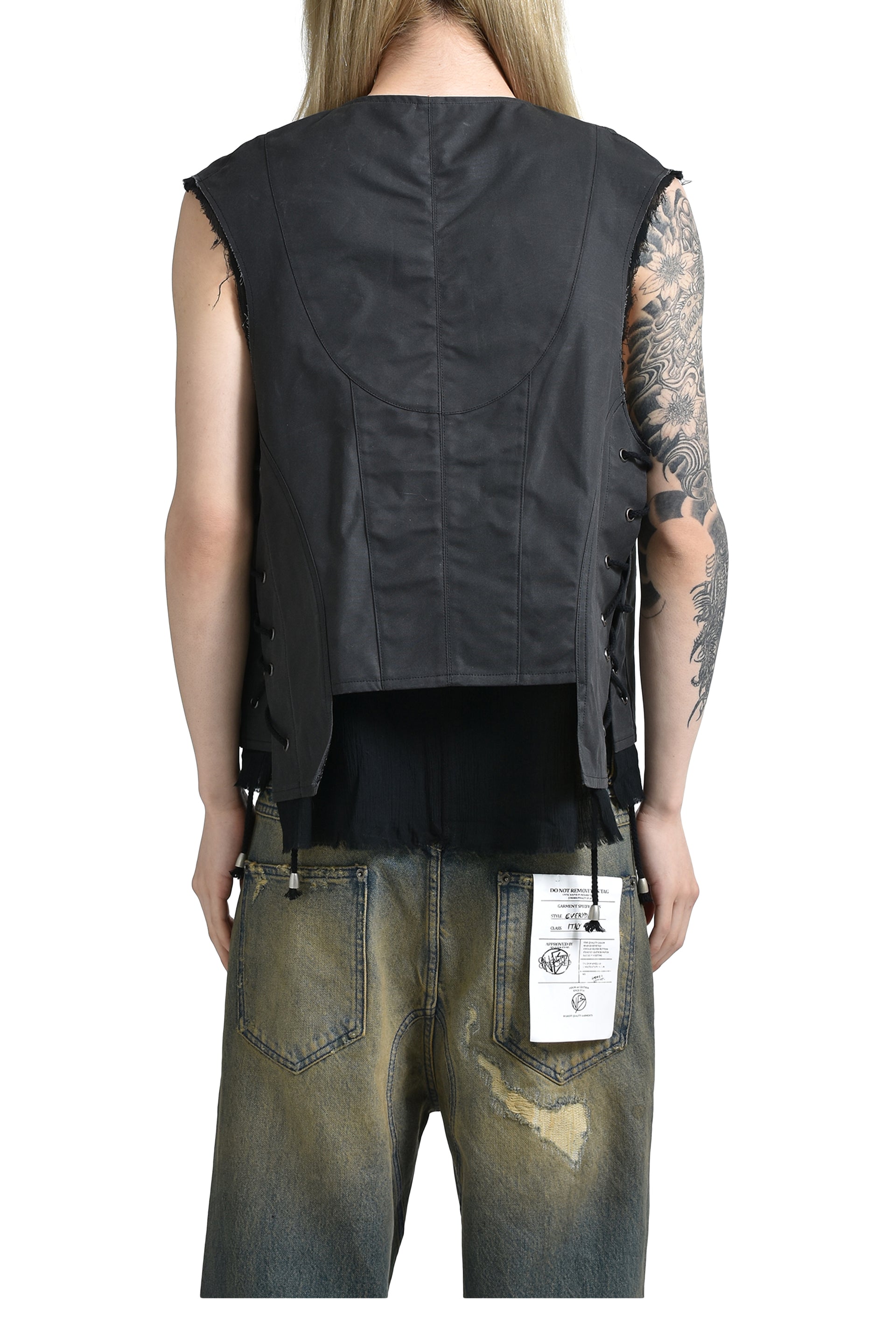 UNDER THE SIGN STEAMCRAFT PATCHWORK VEST / GRY