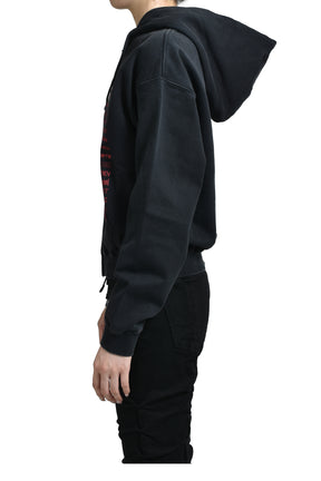 FUCK FITTED ZIP-UP HOODIE / BLK 