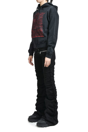FUCK FITTED ZIP-UP HOODIE / BLK 