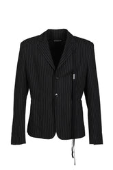 RAMI SLIM FIT DECONSTRUCTED JACKET / BLK GRY