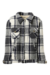 Faith Connexion SHEARLING CHECKS JACKET UNISEX / NVY