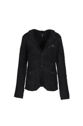 SHRUNKEN SWEATER BLAZER / BLK BOUCLE