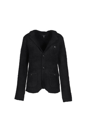SHRUNKEN SWEATER BLAZER / BLK BOUCLE