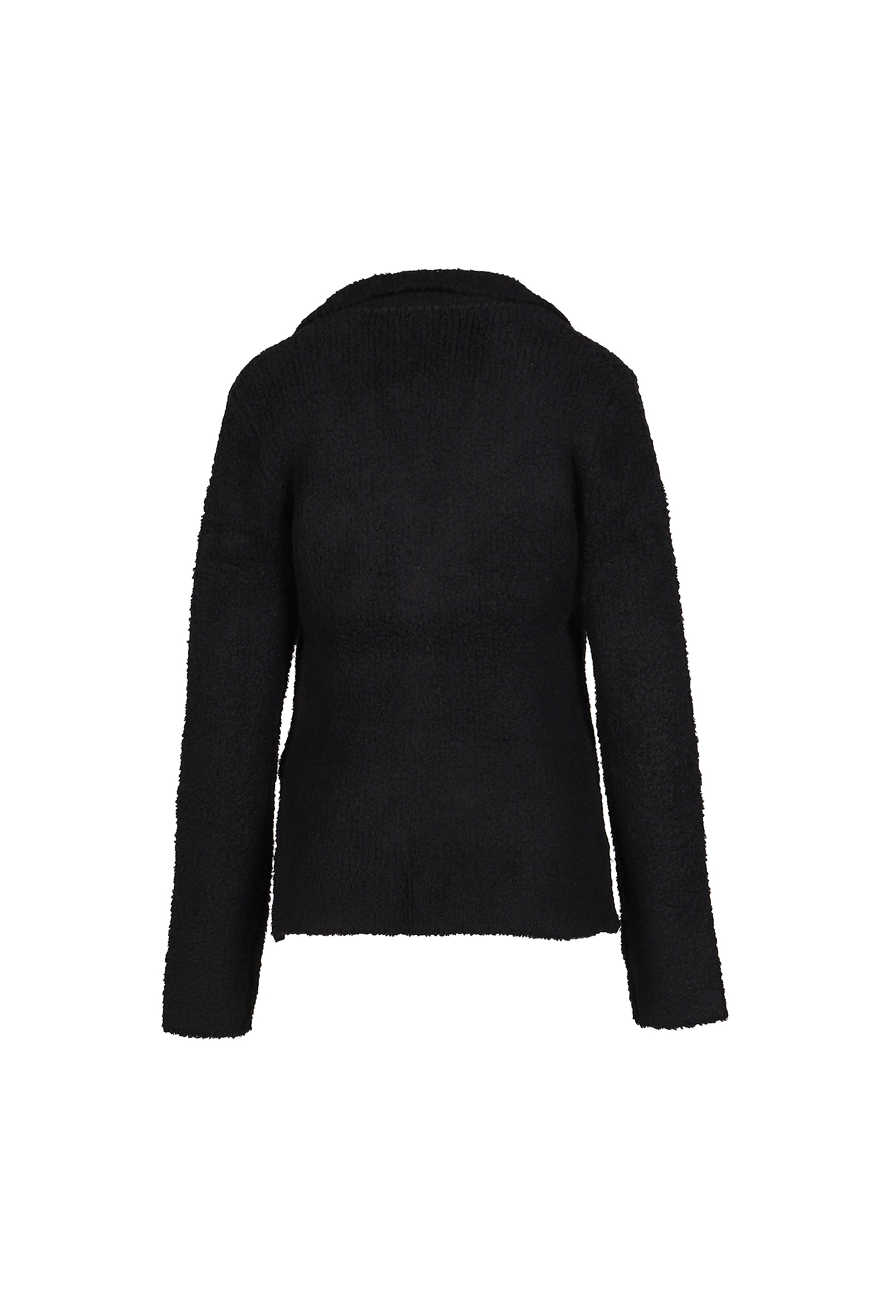 SHRUNKEN SWEATER BLAZER / BLK BOUCLE