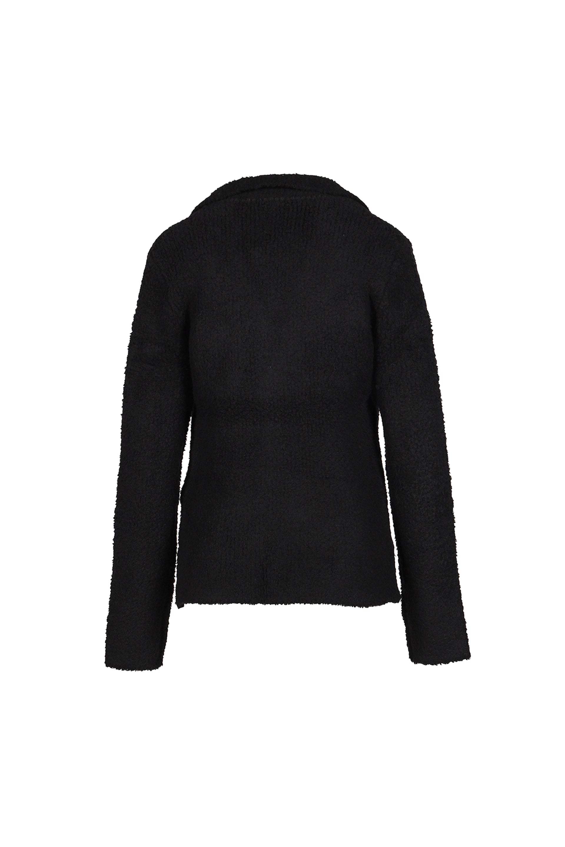SHRUNKEN SWEATER BLAZER / BLK BOUCLE
