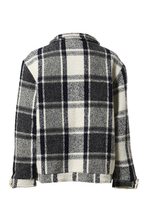 Faith Connexion SHEARLING CHECKS JACKET UNISEX / NVY