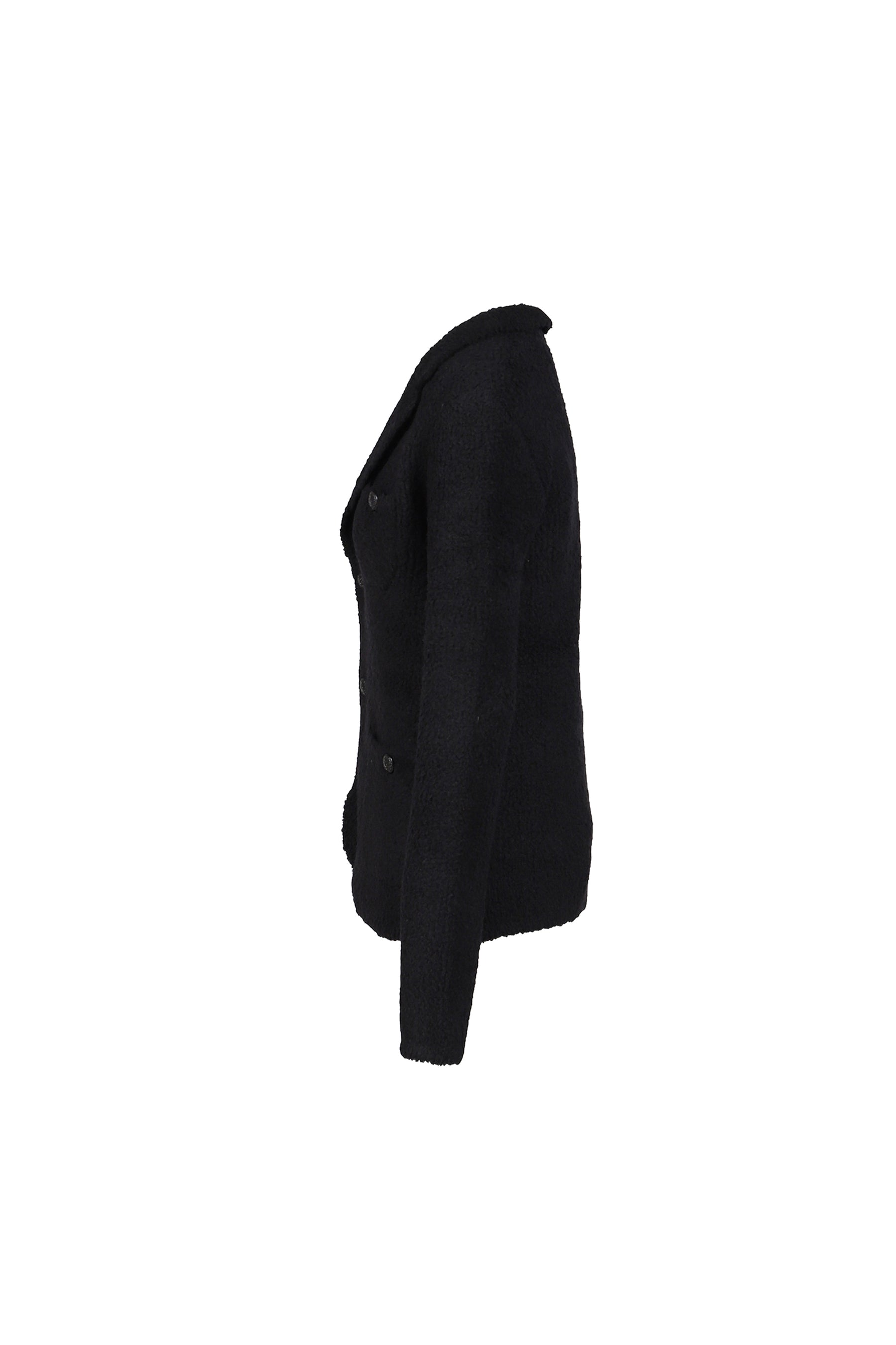 SHRUNKEN SWEATER BLAZER / BLK BOUCLE