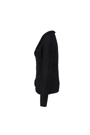 SHRUNKEN SWEATER BLAZER / BLK BOUCLE