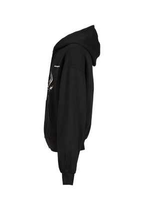 FADE WASH ZIP HOODIE / BLK