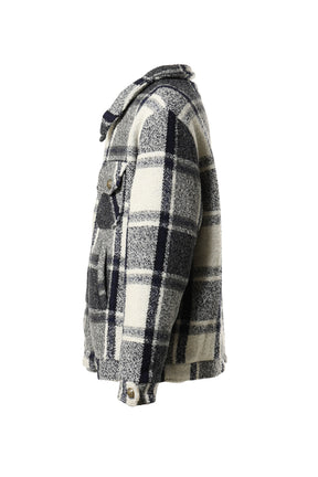 Faith Connexion SHEARLING CHECKS JACKET UNISEX / NVY