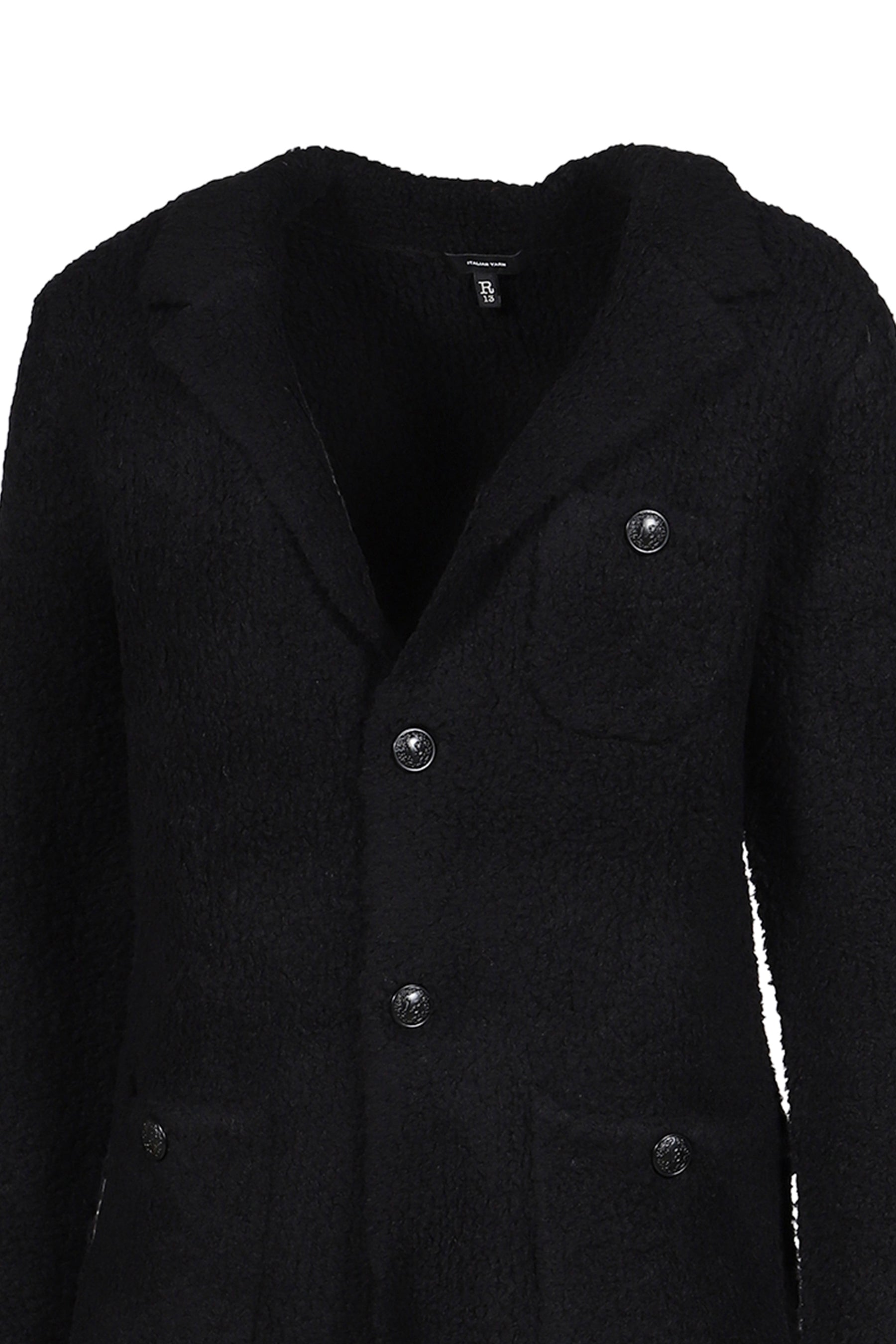 SHRUNKEN SWEATER BLAZER / BLK BOUCLE