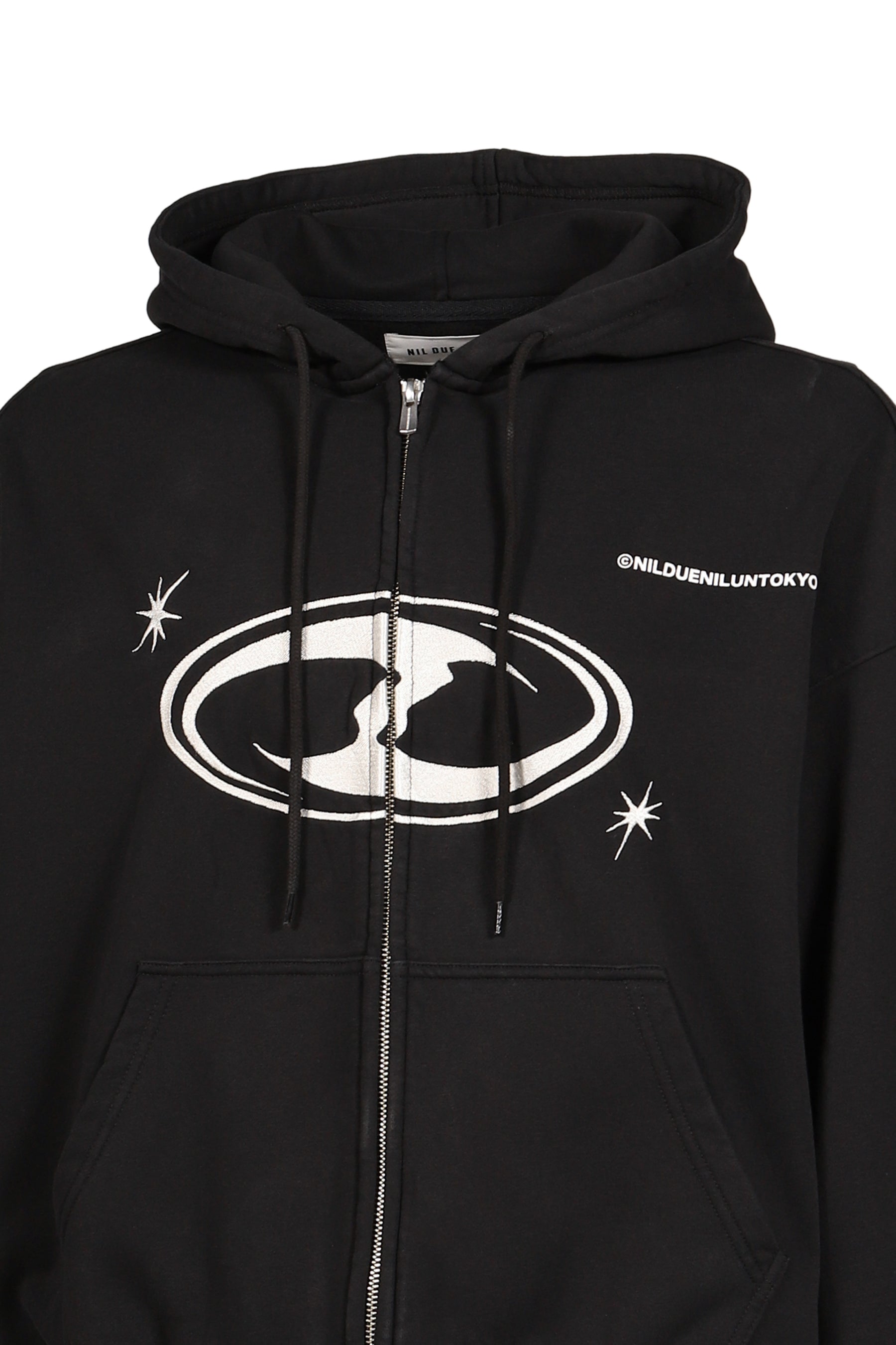 FADE WASH ZIP HOODIE / BLK