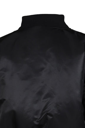 LEATHER CROSSES BOMBER JACKET / BLK