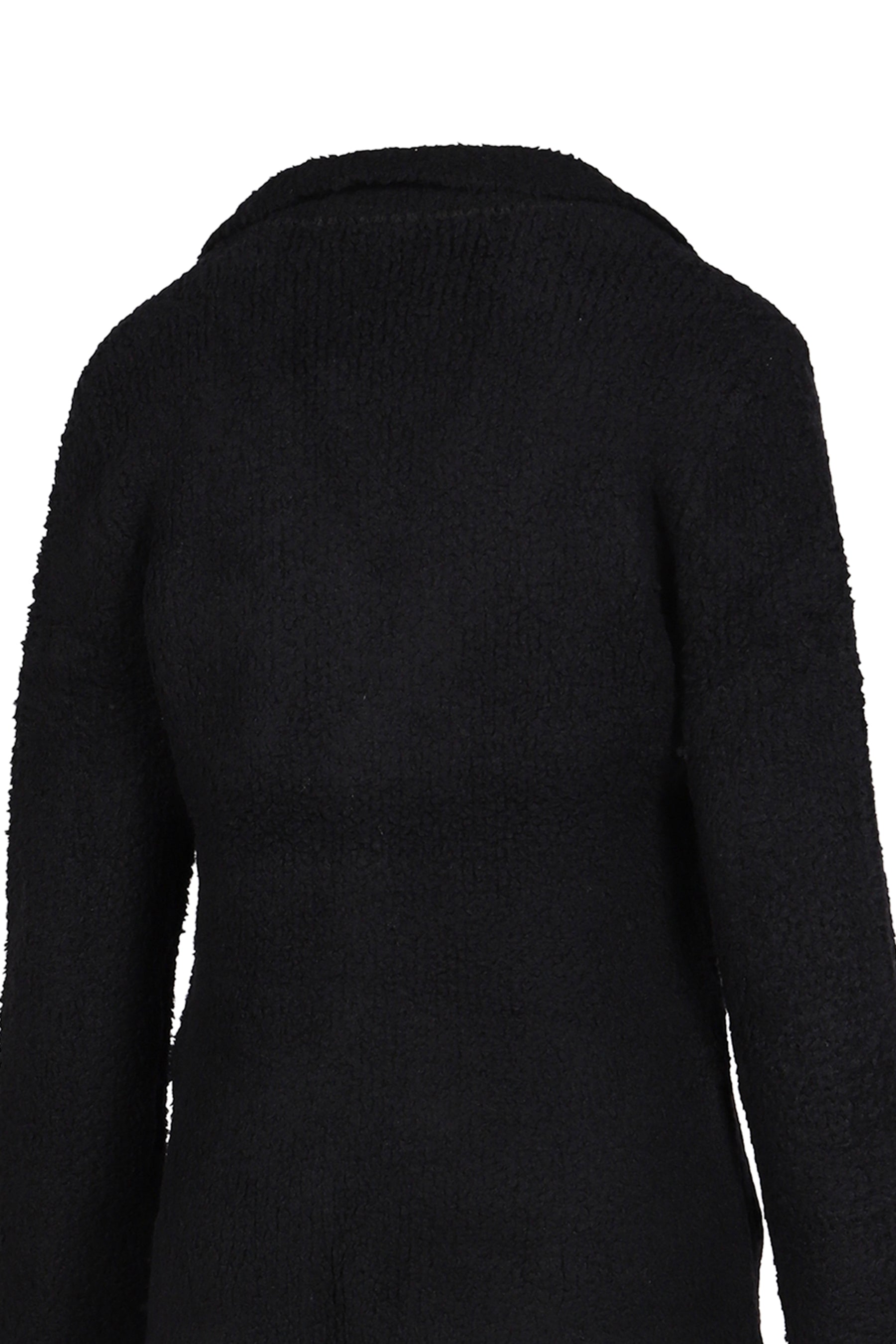 SHRUNKEN SWEATER BLAZER / BLK BOUCLE