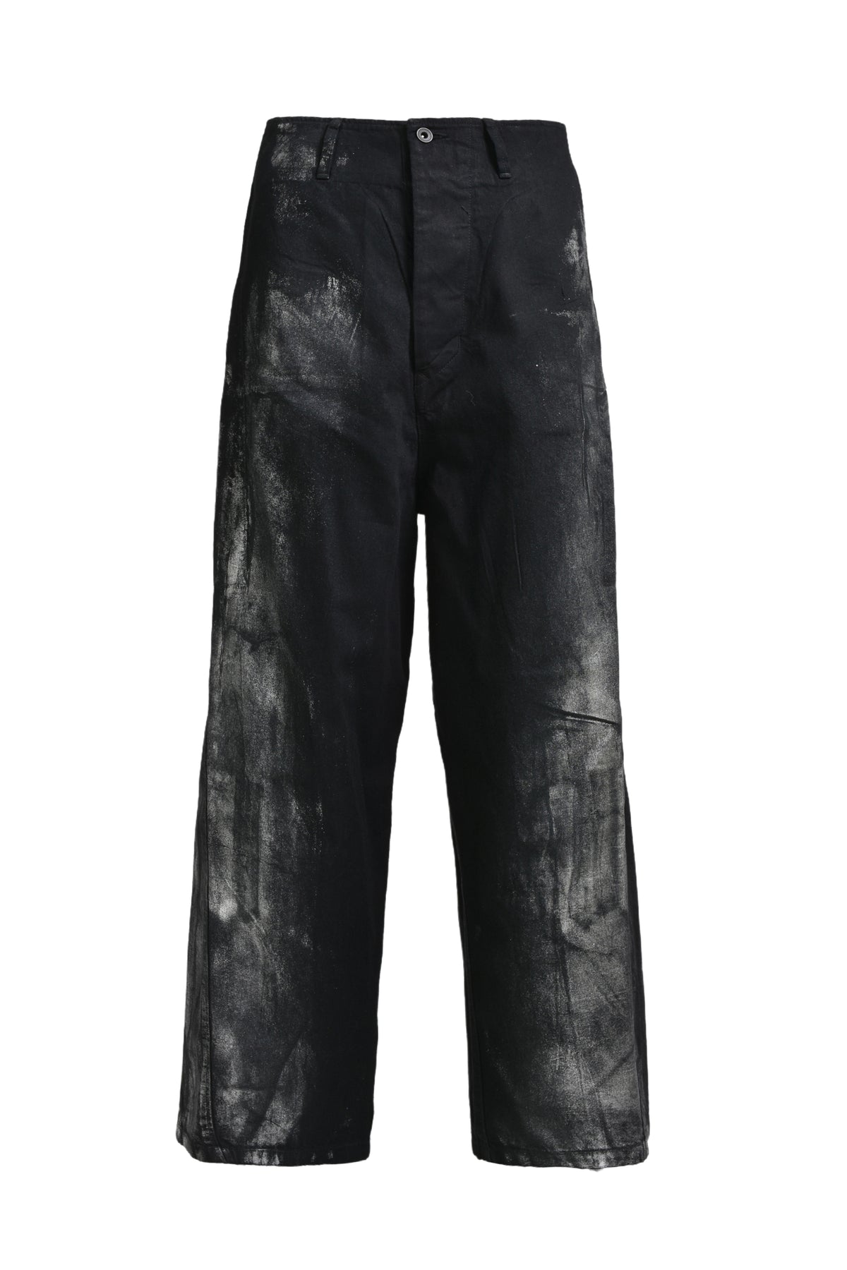 COATED WIDE DENIM TROUSER / SIL