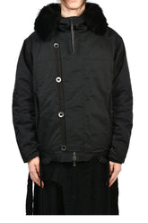 COYOTE FUR FLIGHT JACKET / BLK