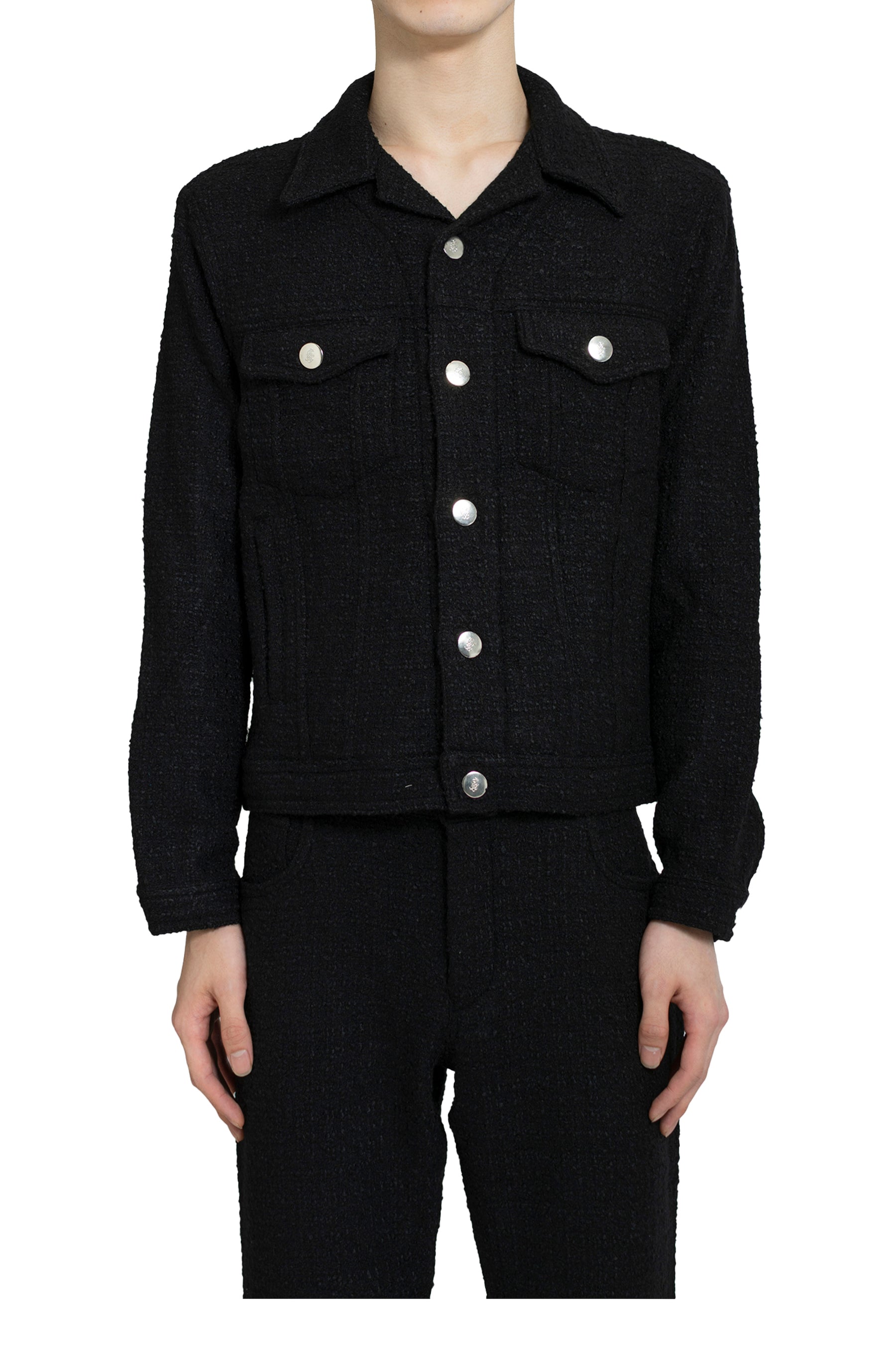 SPREAD COLLAR JACKET / BLACK