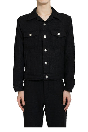 SPREAD COLLAR JACKET / BLACK