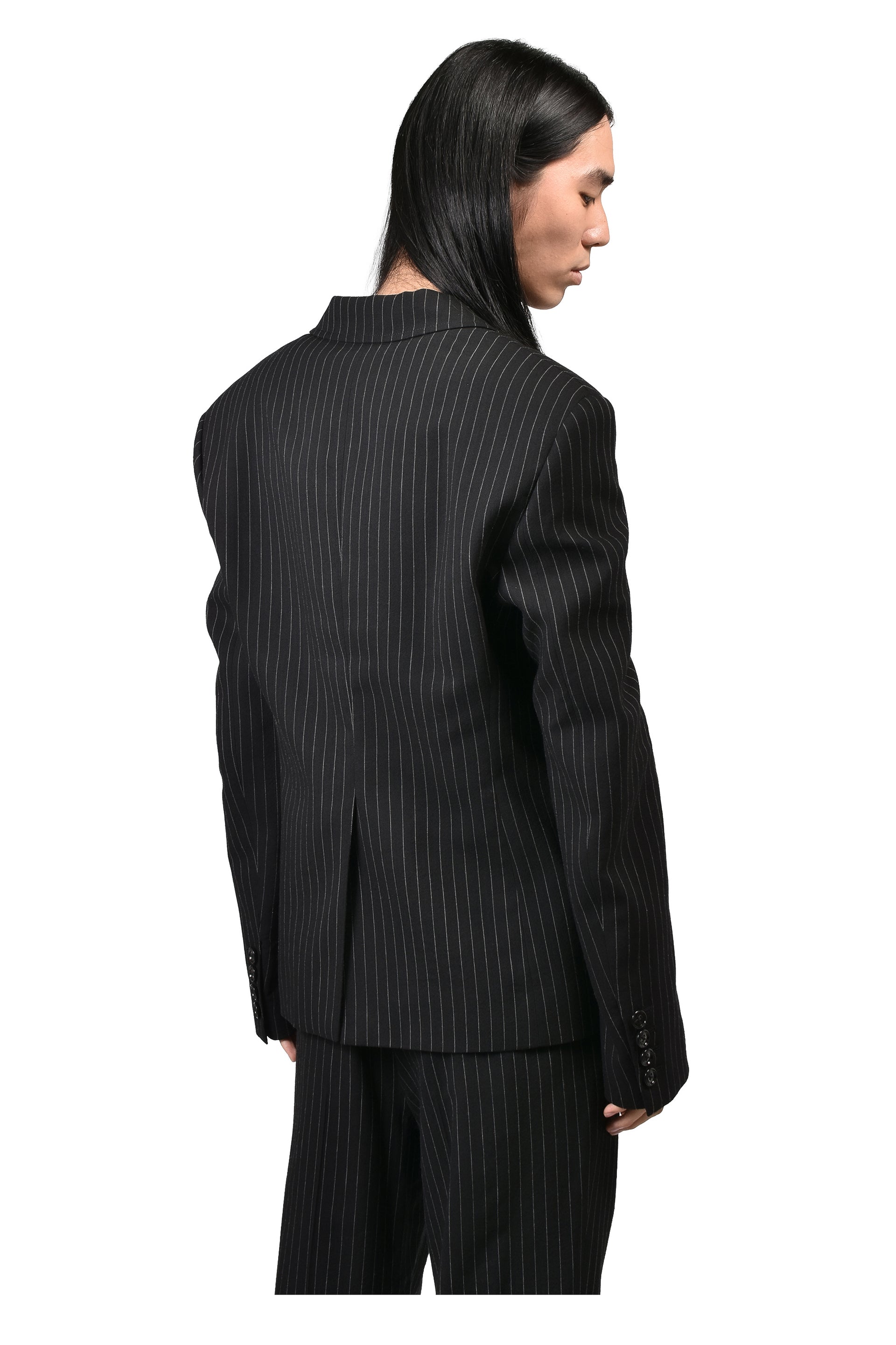RAMI SLIM FIT DECONSTRUCTED JACKET / BLK GRY