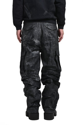 OILSKIN CARGO PANTS / BLK