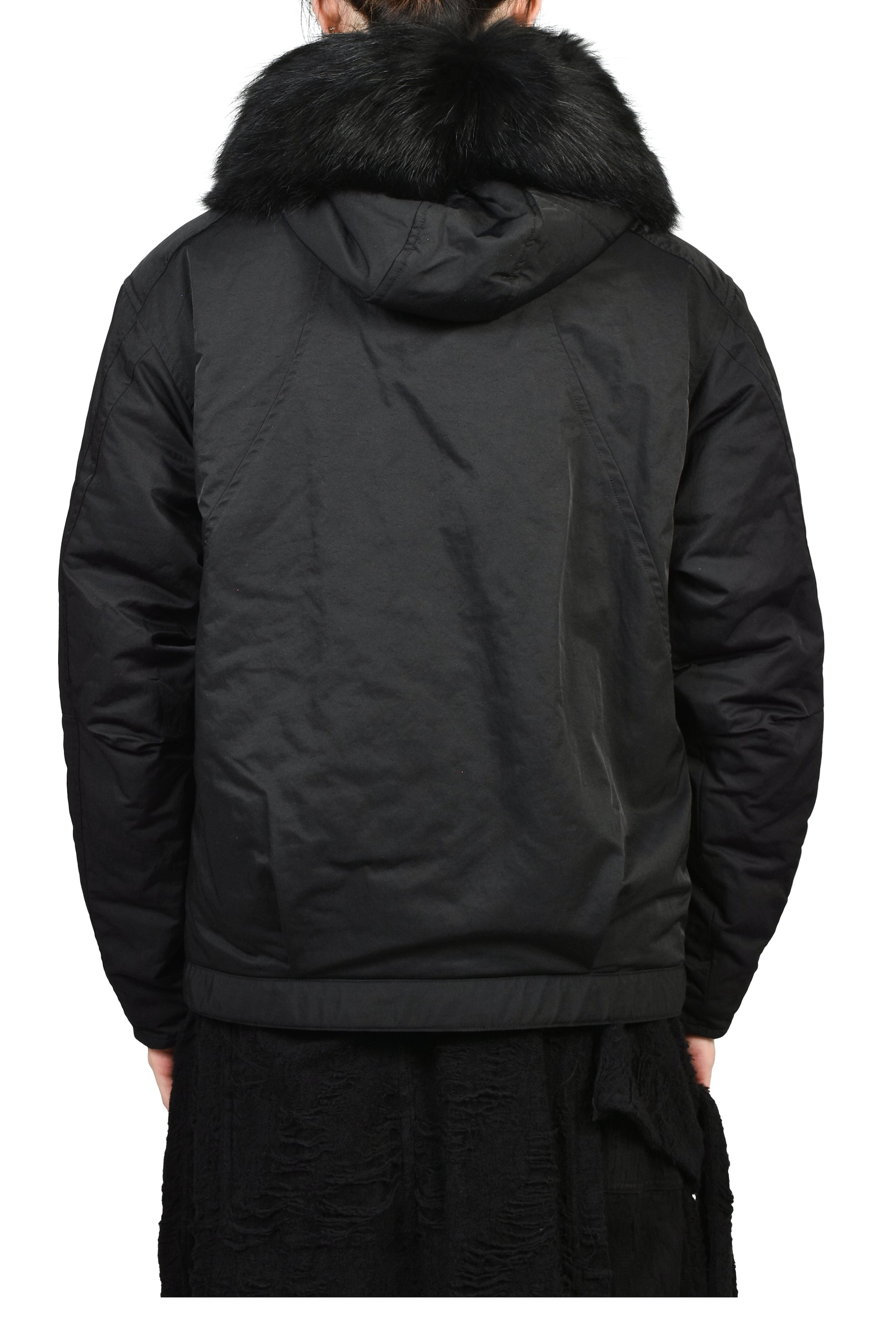 COYOTE FUR FLIGHT JACKET / BLK