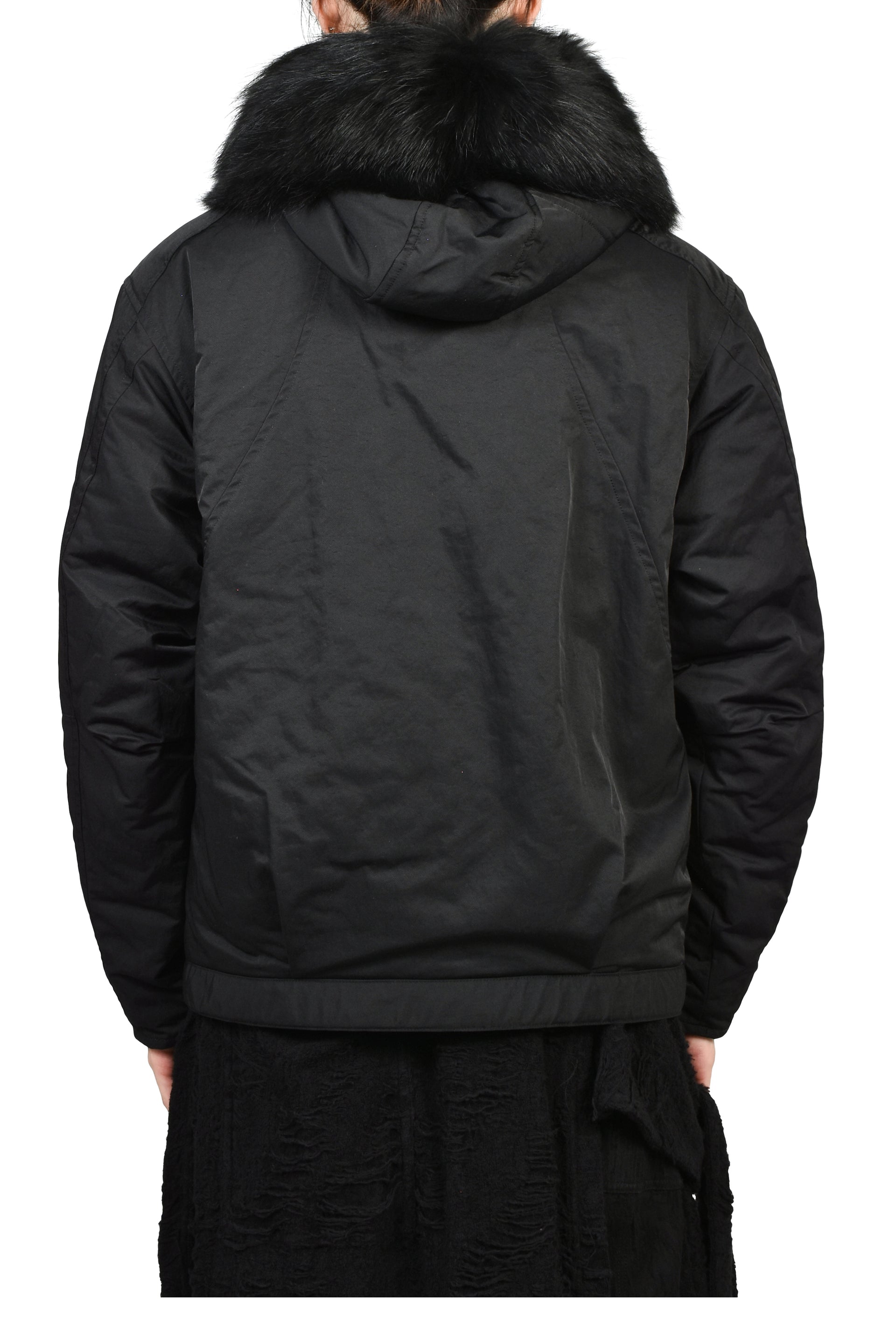 COYOTE FUR FLIGHT JACKET / BLK