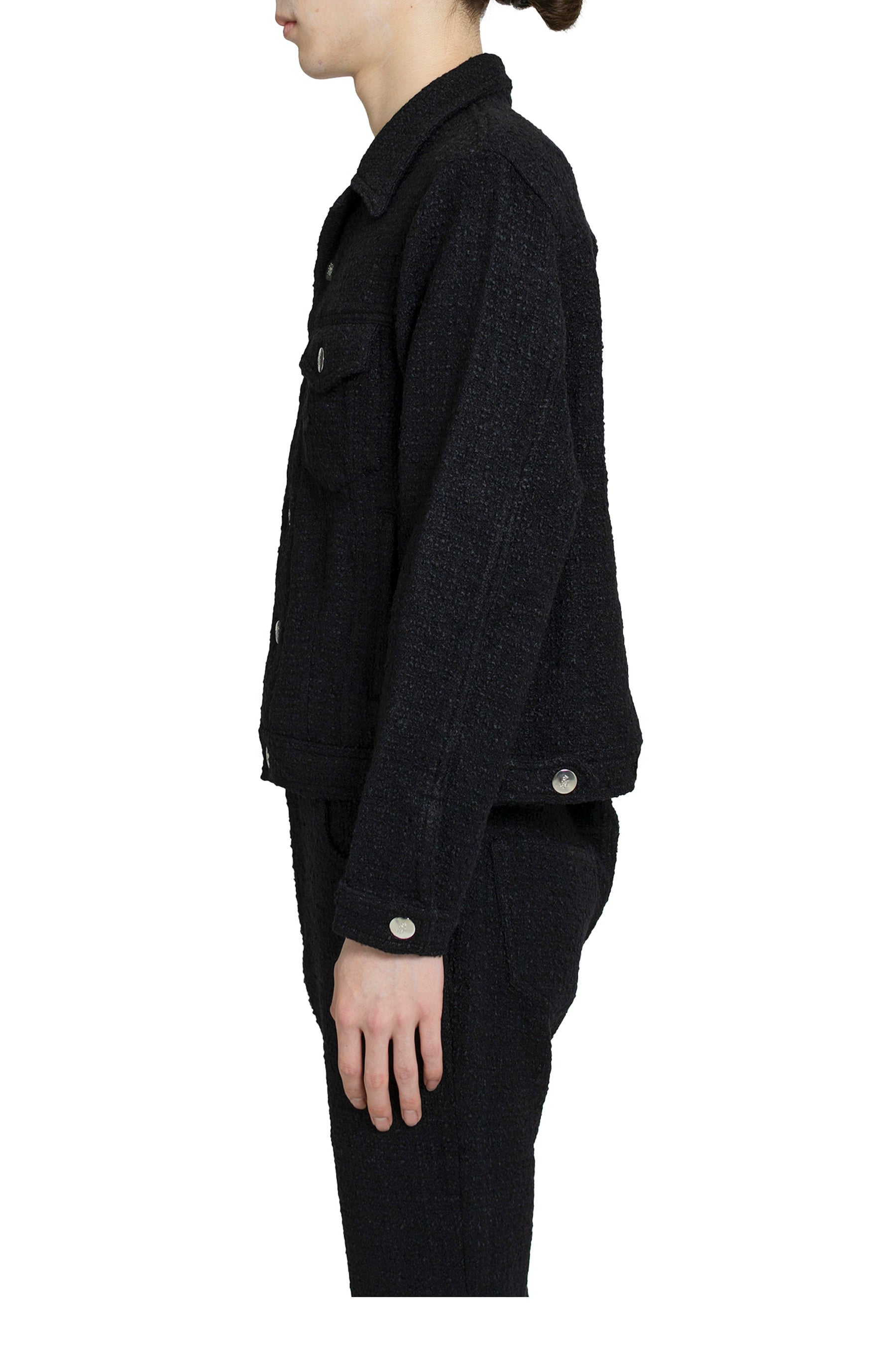 SPREAD COLLAR JACKET / BLACK