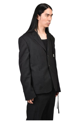 RAMI SLIM FIT DECONSTRUCTED JACKET / BLK GRY