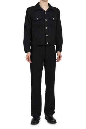 FIVE POCKET FLARE TROUSERS / BLK