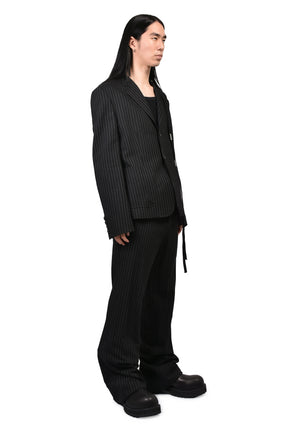 RAMI SLIM FIT DECONSTRUCTED JACKET / BLK GRY