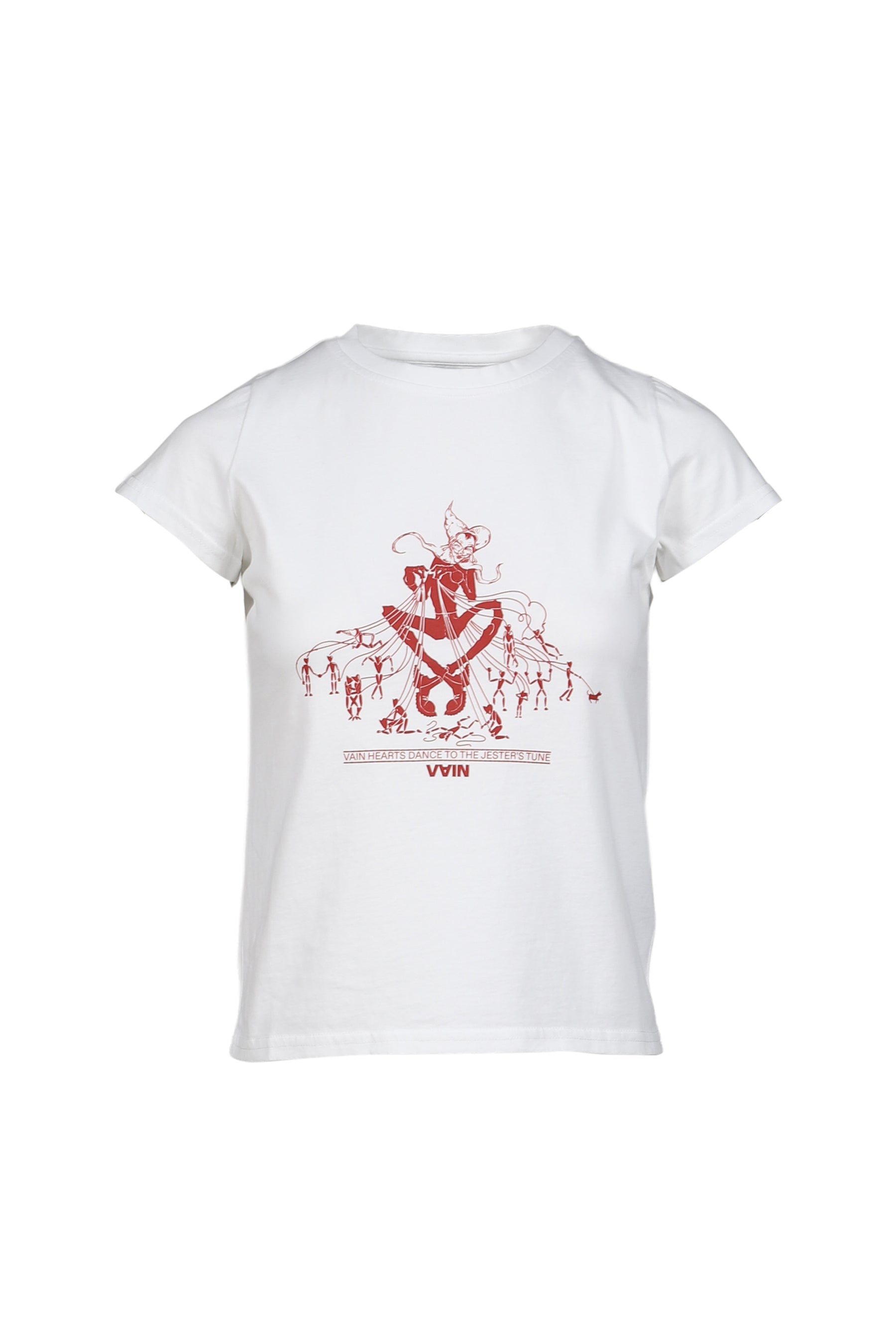 MARIONETTE TIGHT FITTED T-SHIRT / WHT