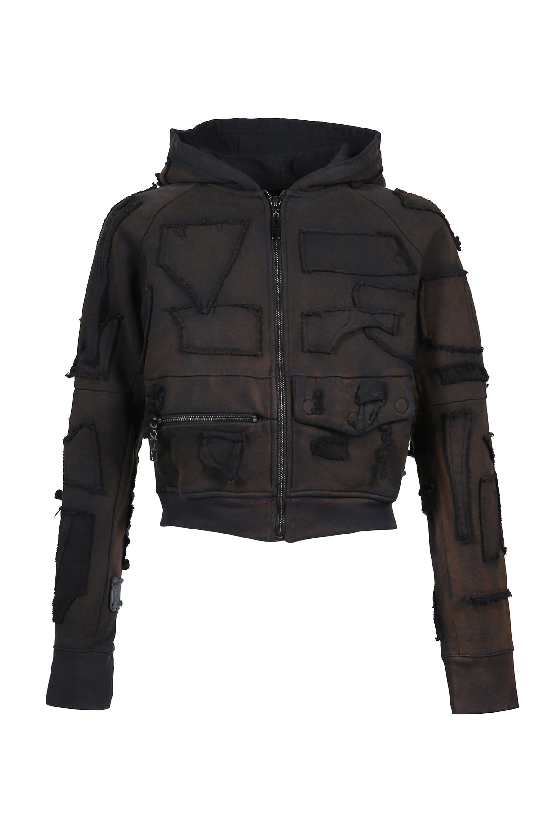 HYBRID HOODIE SCRAP / BLACK 