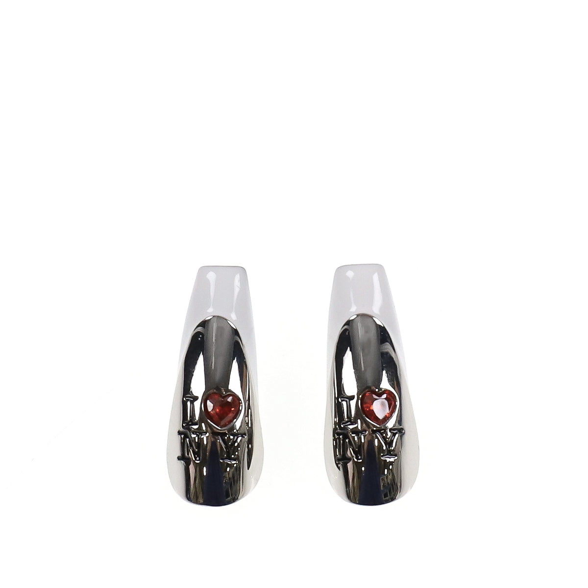 D'heygere ディヘラ SS26 I <3 NY NAIL EARRINGS / SIL - NUBIAN